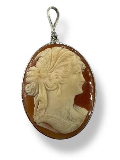 Pendant Mandile 1922 Woman Cammei  in Silver Conchiglia 2MCICM115 - 2MCICM115